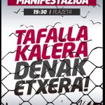 Manifestación convocada en Tafalla a favor de los huidos de la banda