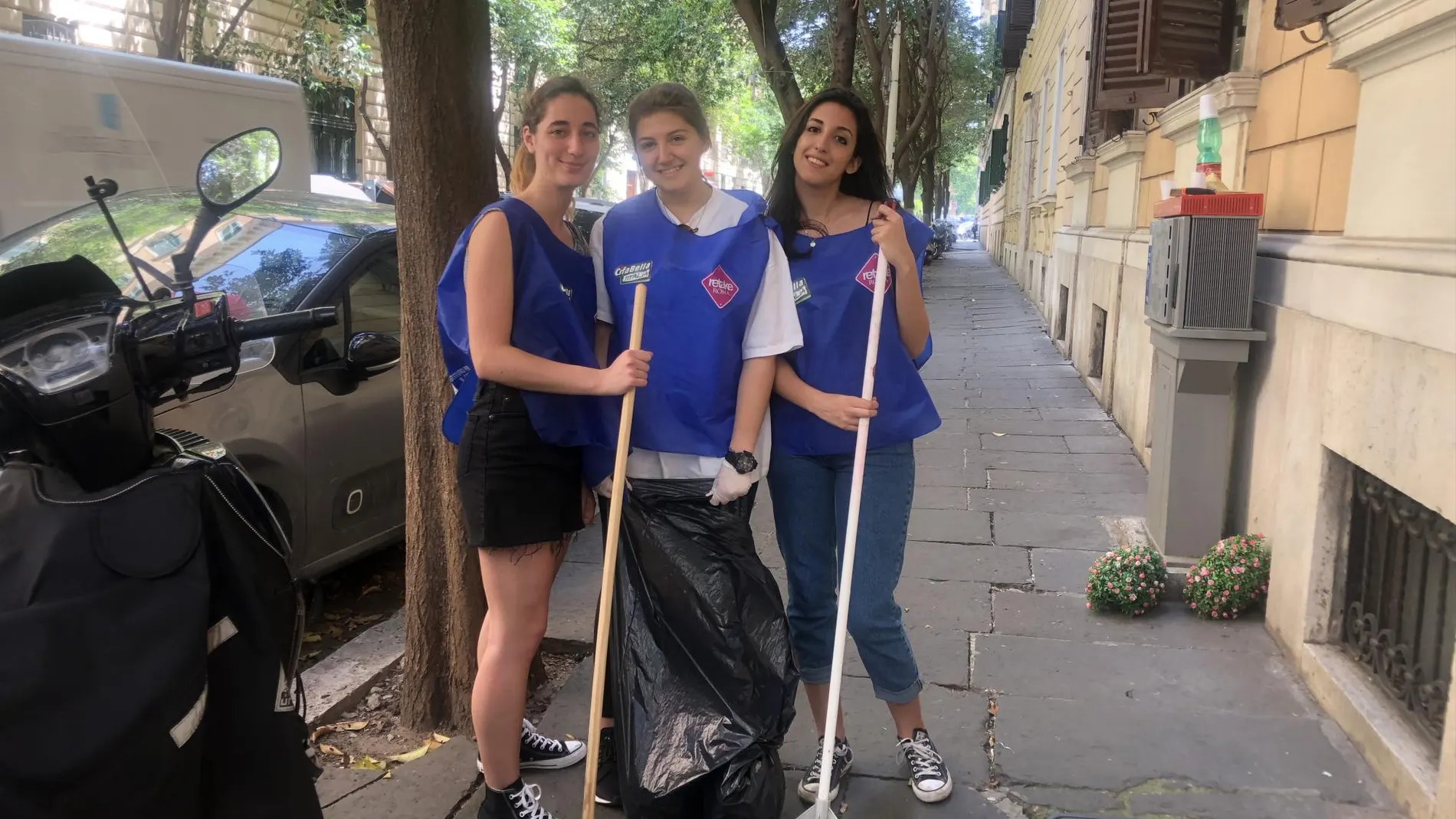 Estudiantes voluntarias en Roma