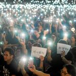 Protesta de las «Madres de Hong Kong» el pasado viernes