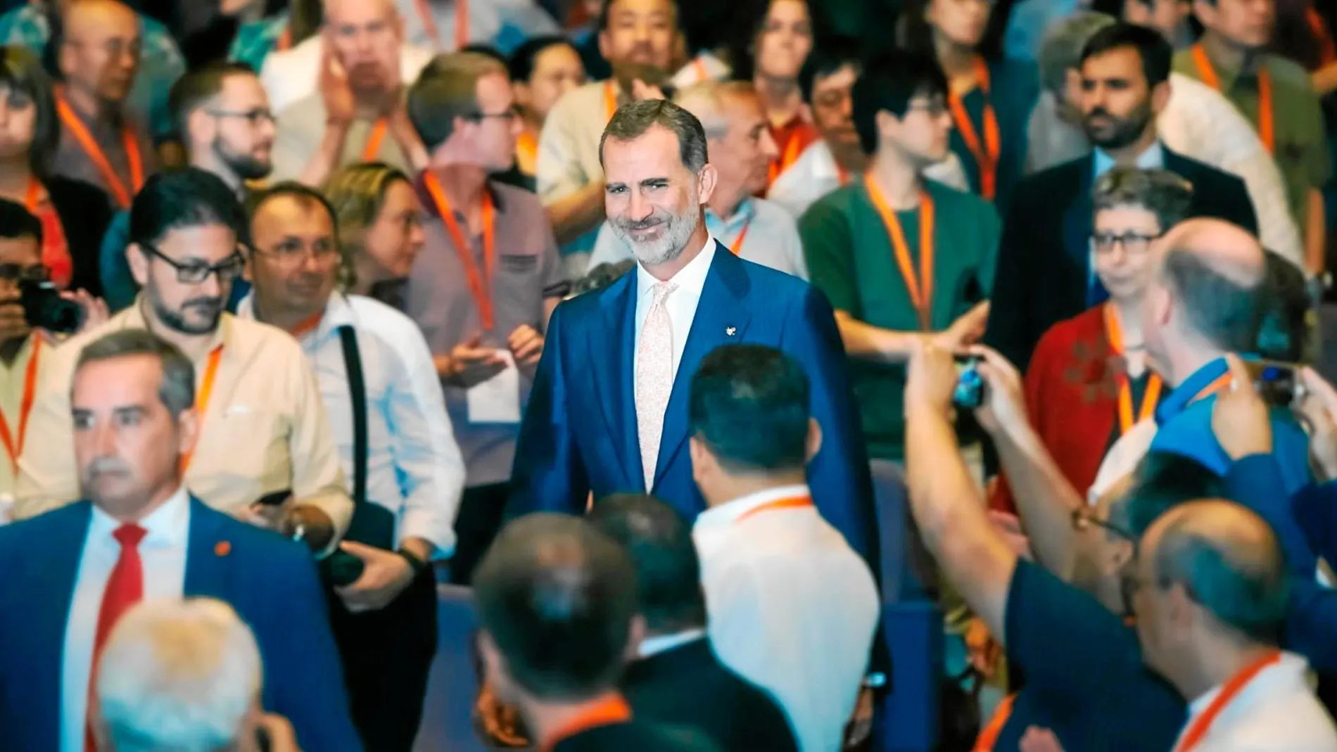 Felipe VI inauguró ayer en Valencia el Congreso Internacional de Matemática Industrial y Aplicada. Foto: Kike Taberner