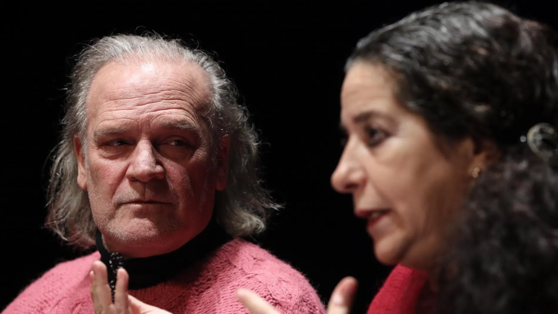 Lluís Homar y Elena Pimenta en la presentación de la obra de teatro "Las bodas de Fígaro"/ E.P.