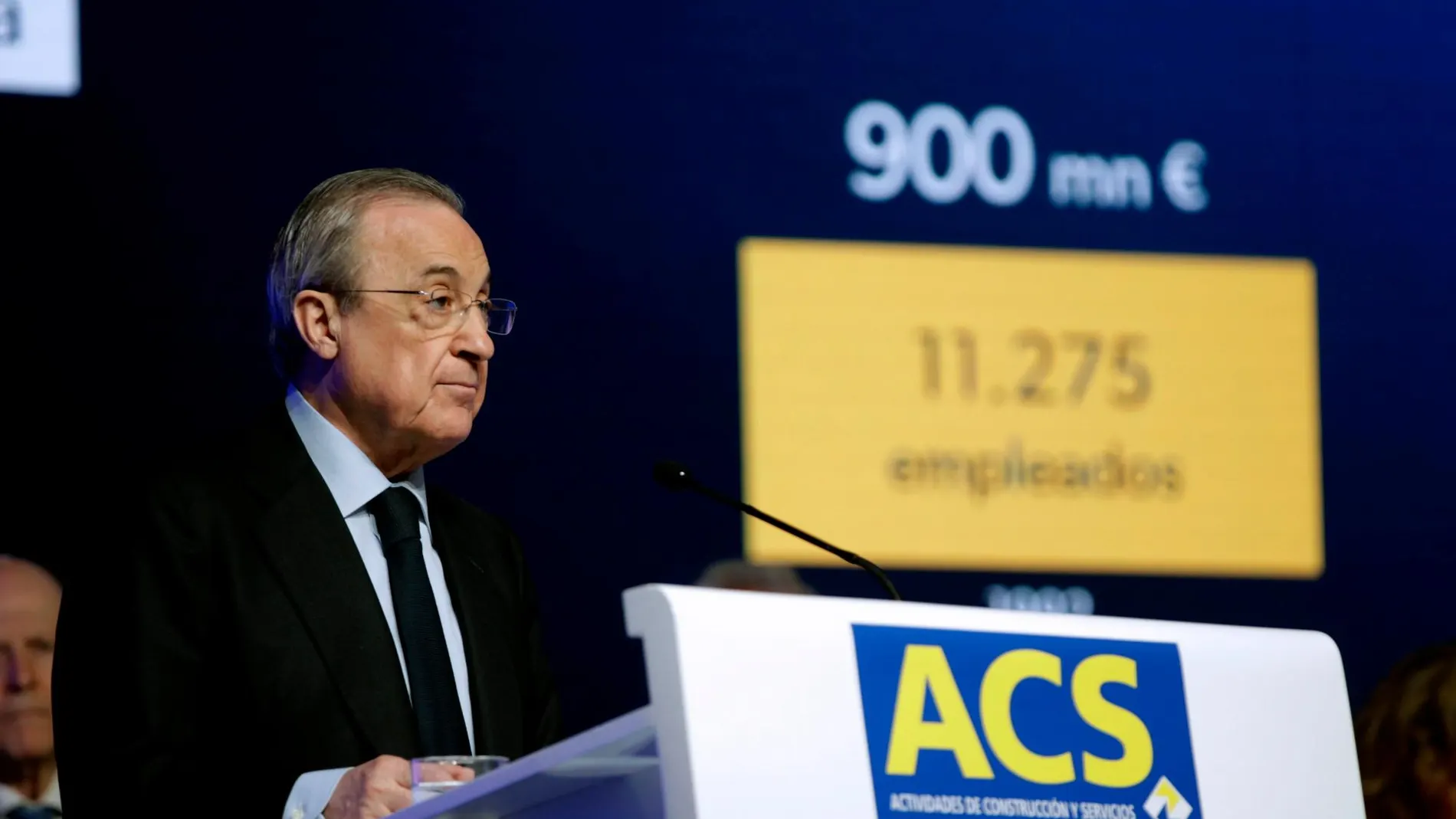El presidente de ACS, Florentino Pérez, durante su intervención en la junta de accionistas de la compañía el pasado mes de mayo /EFE