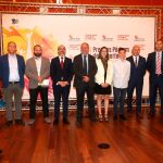 El vicepresidente de la Junta, Francisco Igea, y el consejero de Cultura, Javier Ortega, junto con los deportistas galardonados