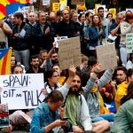 Protesta ante la Delegación del Gobierno en Barcelona
