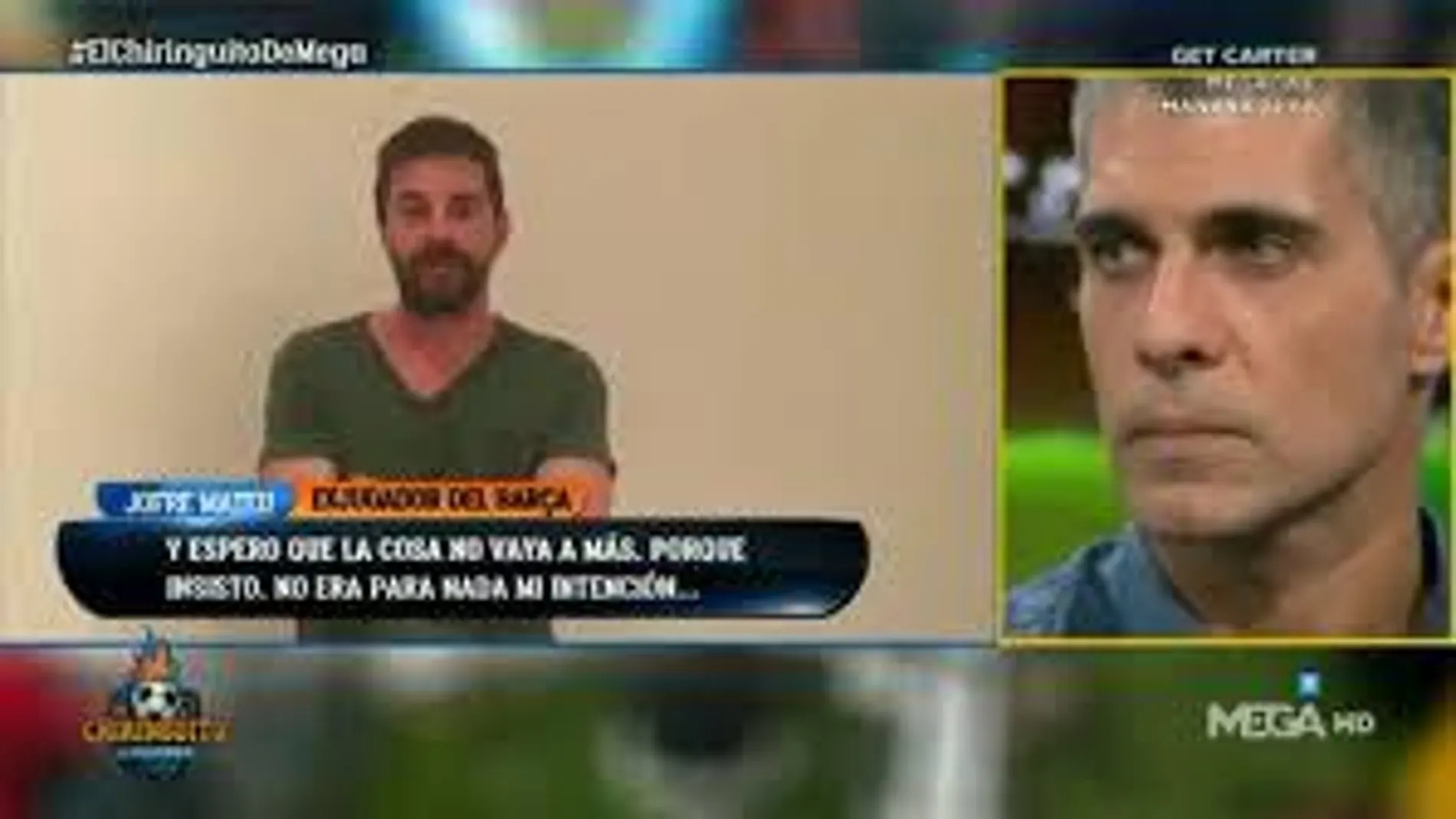 Las disculpas del ex futbolista del Barcelona, Jofre, al periodista de El Chiringuito José Luis Sánchez