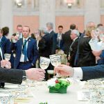 Gianluca Savoini, fundador de la Liga y asesor de Salvini, en una cena con Putin en Roma hace dos semanas