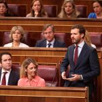 Casado durante su intervención en el Pleno del Congreso/Ep