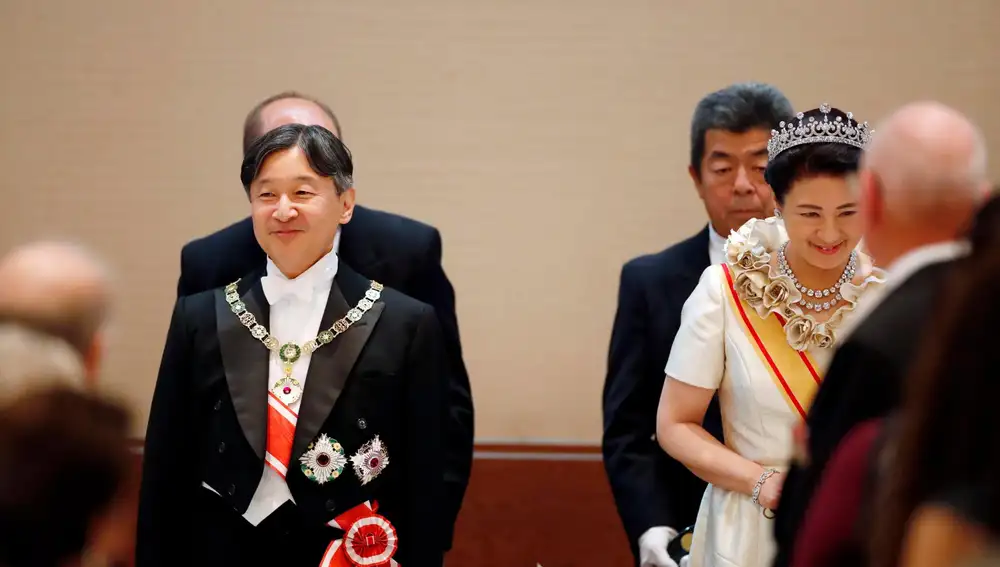 El Emperador Naruhito en el banquete oficial de su entronización