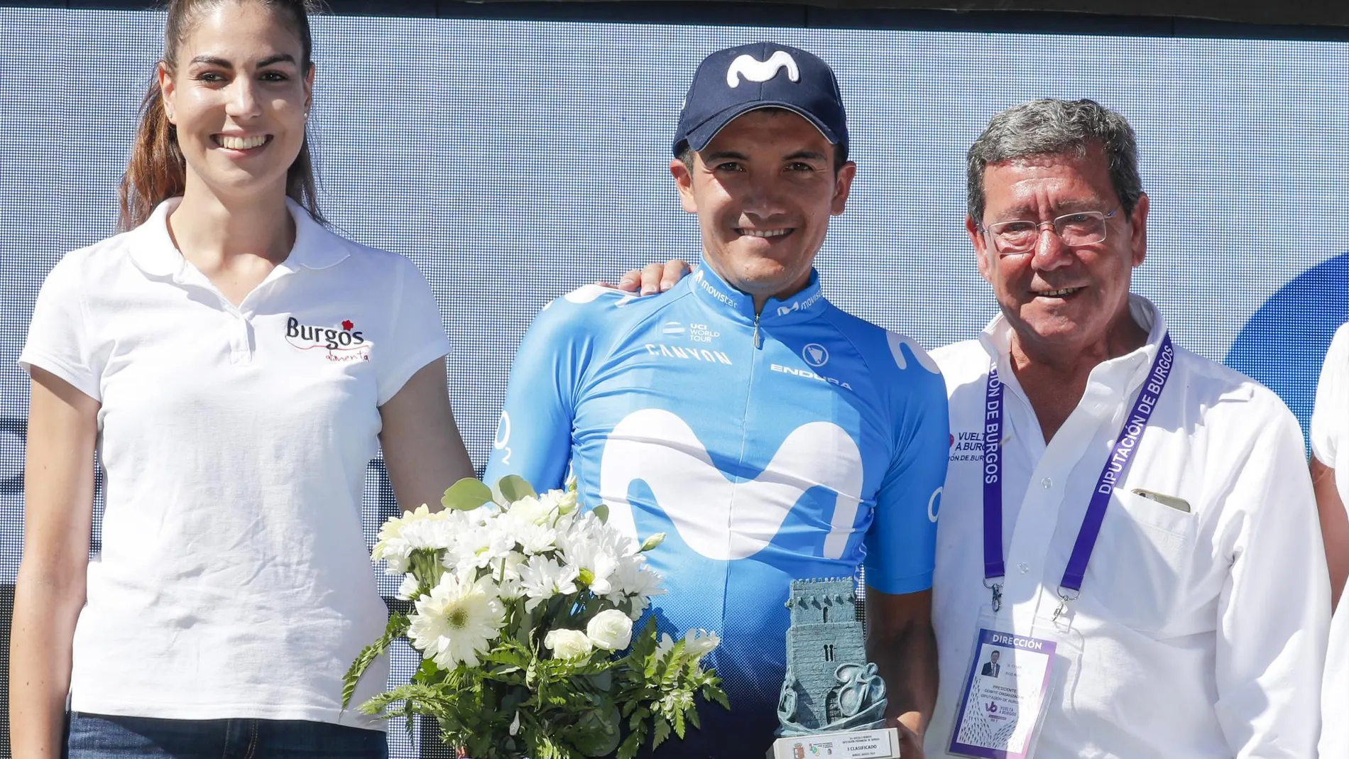 Carapaz, en el podio de la Vuelta a Burgos