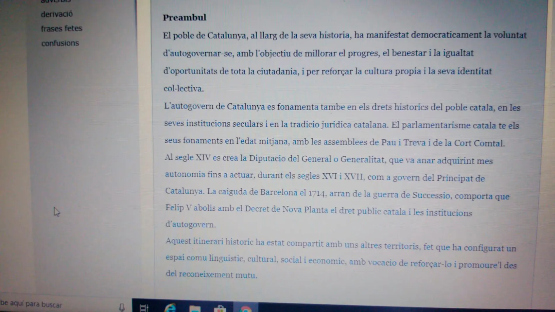 Un colegio de Barcelona obliga a los alumnos a trabajar sobre el “procès”