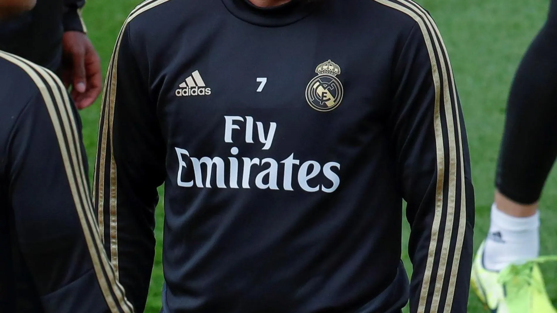 Hazard, en una sesión de entrenamiento reciente con el Real Madrid