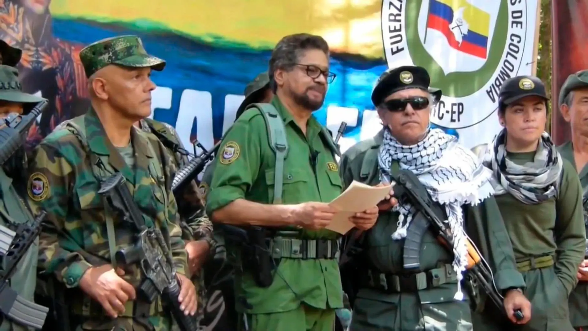 Iván Márquez en un vídeo en el que anuncia que vuelve a las armas/EFE