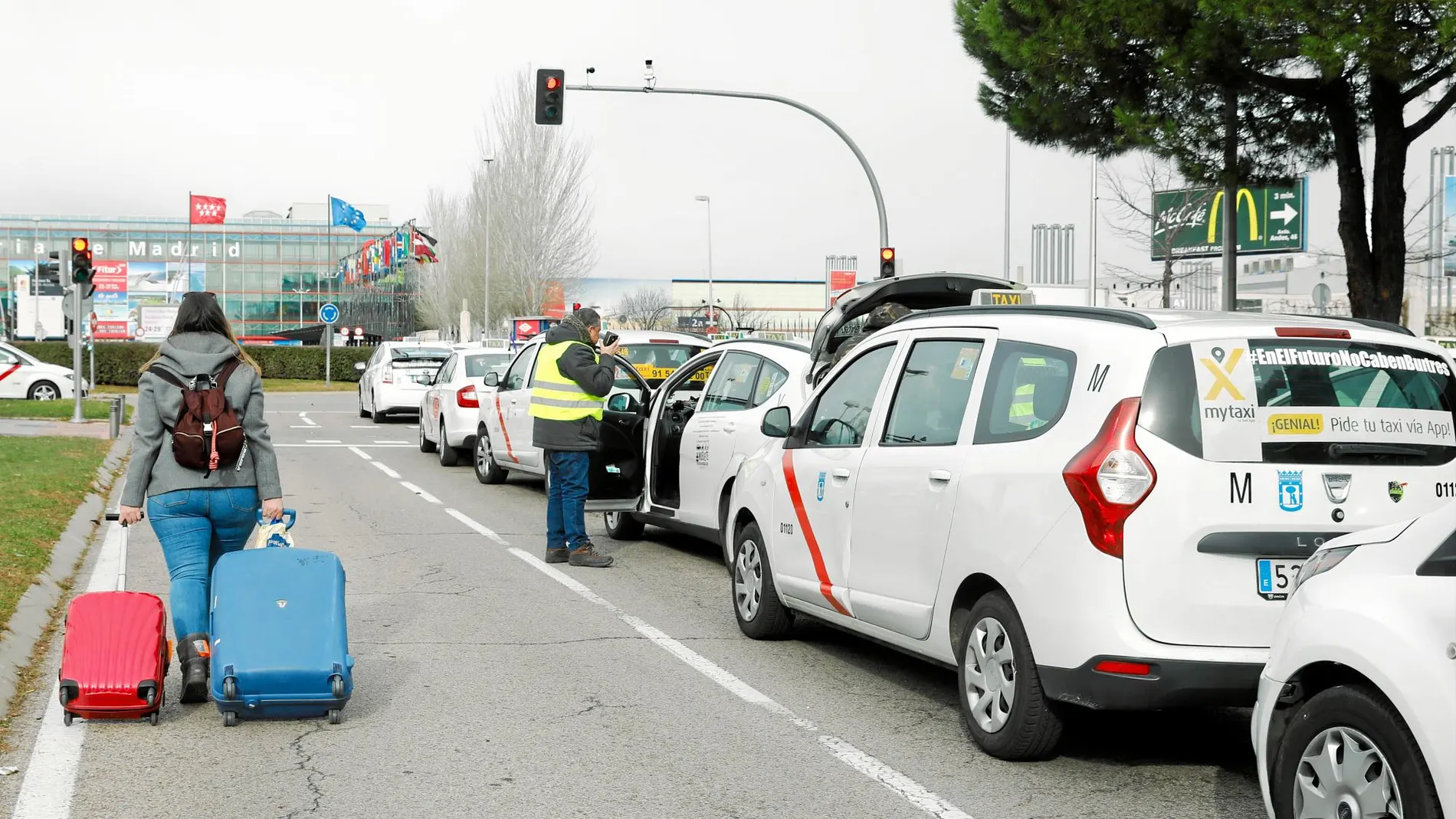 La huelga del taxi del pasado enero ha incidido con fuerza en los resultados semestrales. Foto: Jesús G. Feria