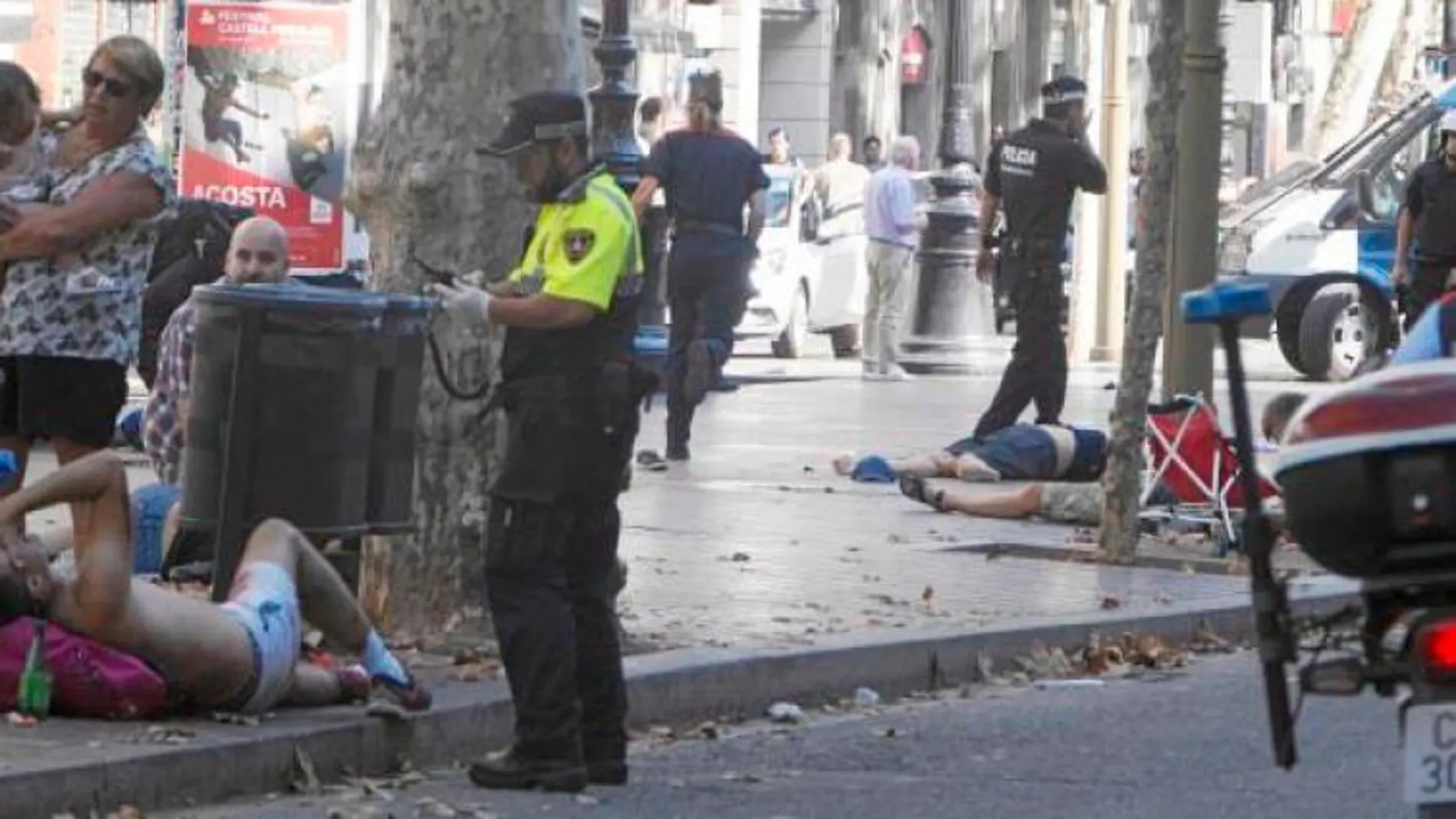 Imagen del día del atentado de Las Ramblas de Barcelona, el 17 de agosto de 2017