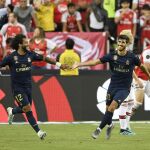 Marcelo felicita a Asensio por su gol ante el Arsenal