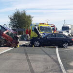 Accidente de tráfico en la N-120, en Villafranca Montes de Oca (Burgos)