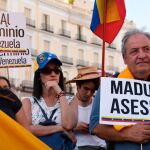 Imagen de la protesta del lunes en la Puerta del Sol, en Madrid contra Nicolás Maduro/ Europa Press