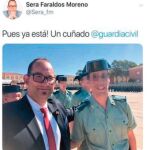 El ex alcalde socialista de Valdemoro, Serafín Faraldos, viajó hasta Baeza a la jura de bandera de su cuñado guardia civil