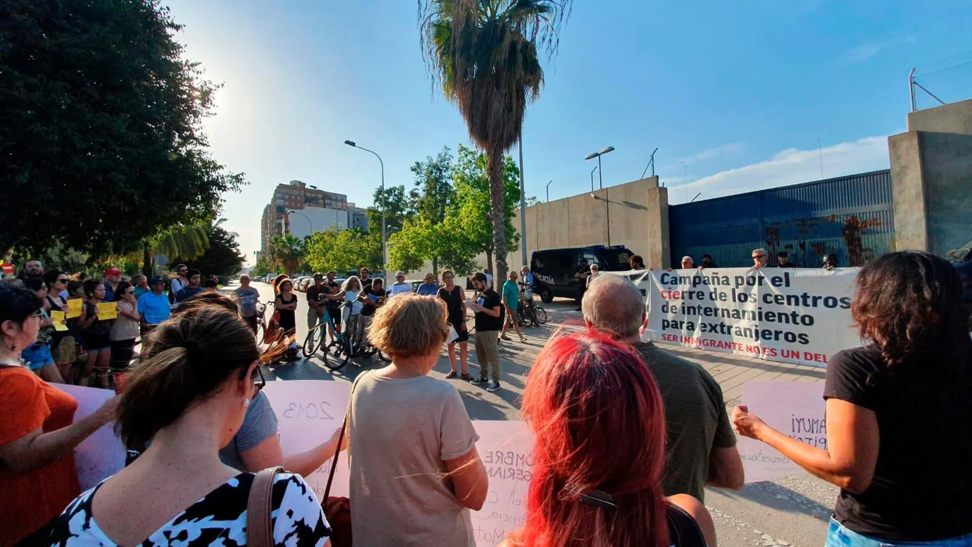 Protesta ante el CIE de Zapadores. Imagen de archivo