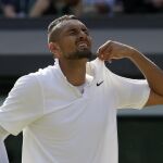 Kyrgios, durante el partido con Nafral