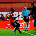 Iago Junior celebra el gol del Mallorca