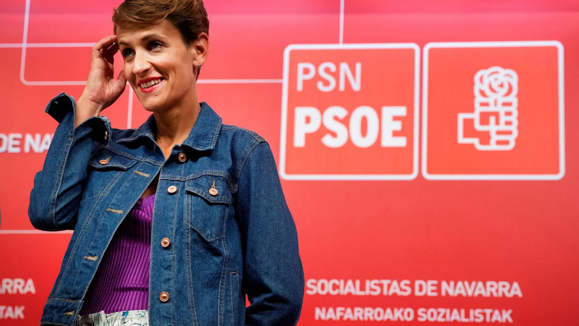 La secretaria general del PSN y candidata a presidir Navarra, María Chivite,