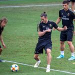 Bale, en un entrenamiento del Real Madrid en Estados Unidos