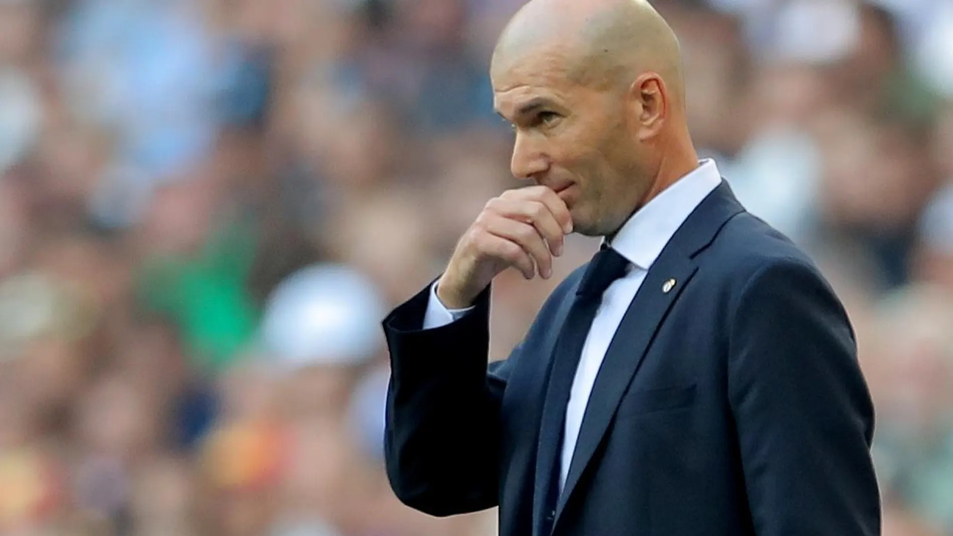 Zidane, en un partido del Real Madrid