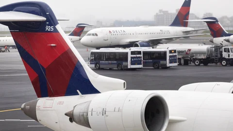 Imagen de aviones de la aerolínea Delta Air Lines