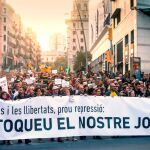 Manifestación hoy de los CDR en Barcelona