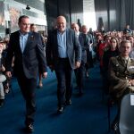El presidente de la Diputación de Zamora, Francisco Requejo, a su llegada al Recinto Ferial de Ifeza para celebrar el Día de la Provincia del pasado año junto al vicepresidente de la Junta, Francisco Igea