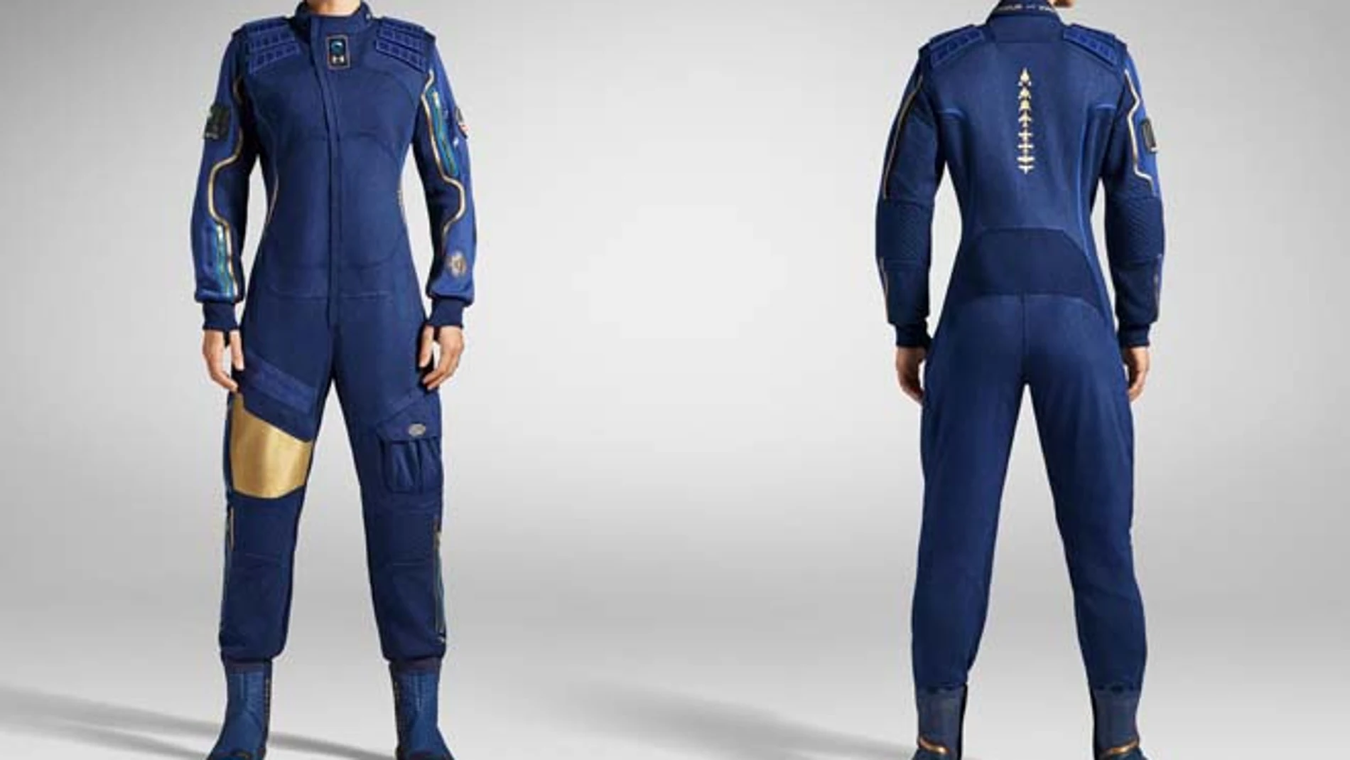 Los trajes para los vuelos espaciales tienen dos capas, la exterior en un tejido que se adapta a las formas del cuerpo en las articulaciones y otra interior más ajustada.