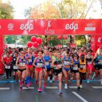 La salida de las participantes del Medio Maratón de la Mujer el año pasado