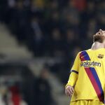 Messi, en el último partido contra el Slavia