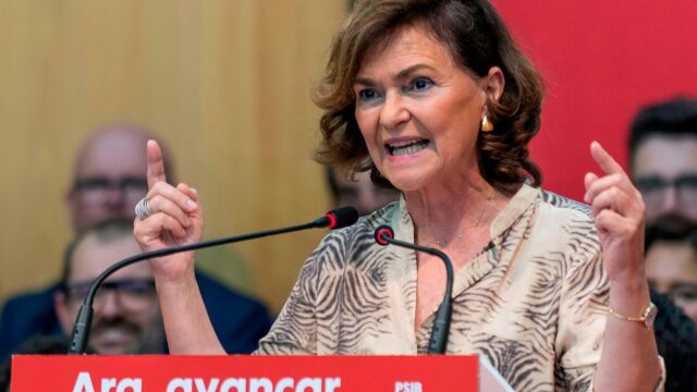 Carmen Calvoen un mitin de precampaña del PSIB en Calvià/Foto: Efe