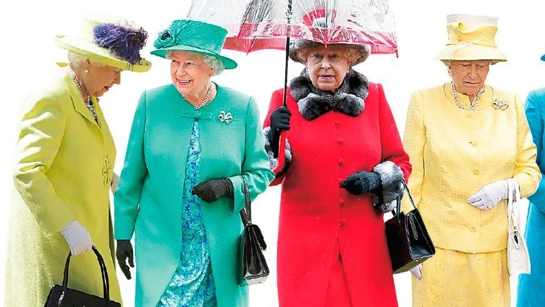 Los estilismos de la reina siempre han destacado por sus vivos colores