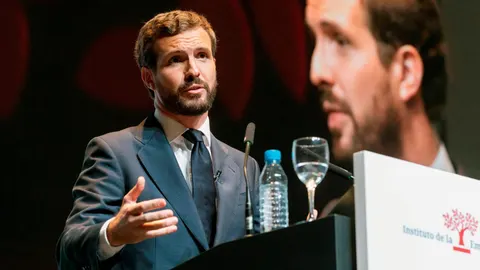 Pablo Casado en la segunda jornada del XXII Congreso Nacional de la Empresa Familiar/Foto: Efe/Marcial Guillén