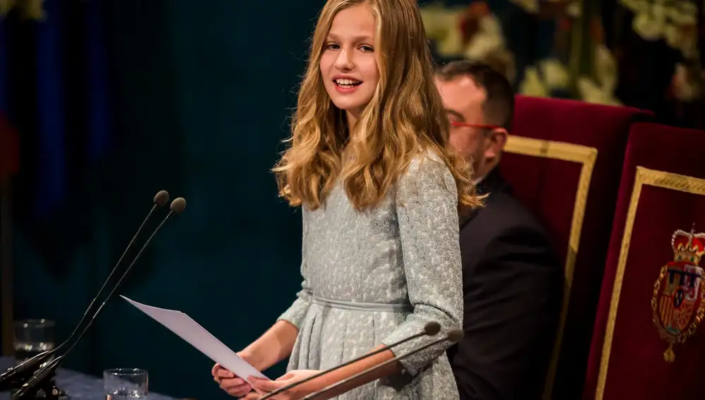 La Princesa Leonor durante su primer discurso público. Foto: Alberto R. Roldán