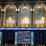 Paneles de la Bolsa de Madrid
