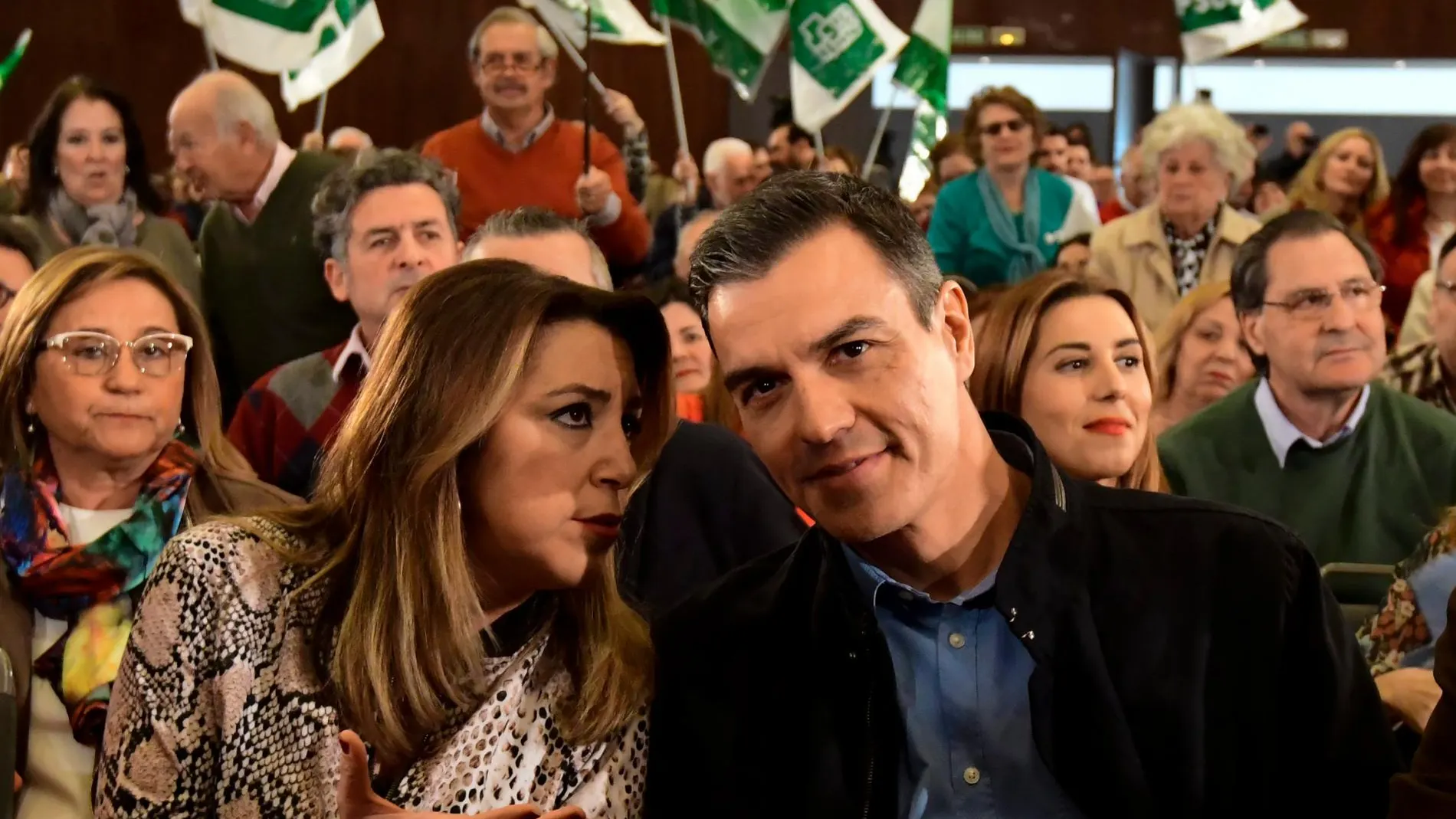Susana Díaz y Pedro Sánchez en un mitin del PSOE / Foto: Ke-Imagen