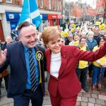 La ministra principal de Escocia, Nicola Sturgeon, participa en un acto de campaña en Stirling el pasado miércoles