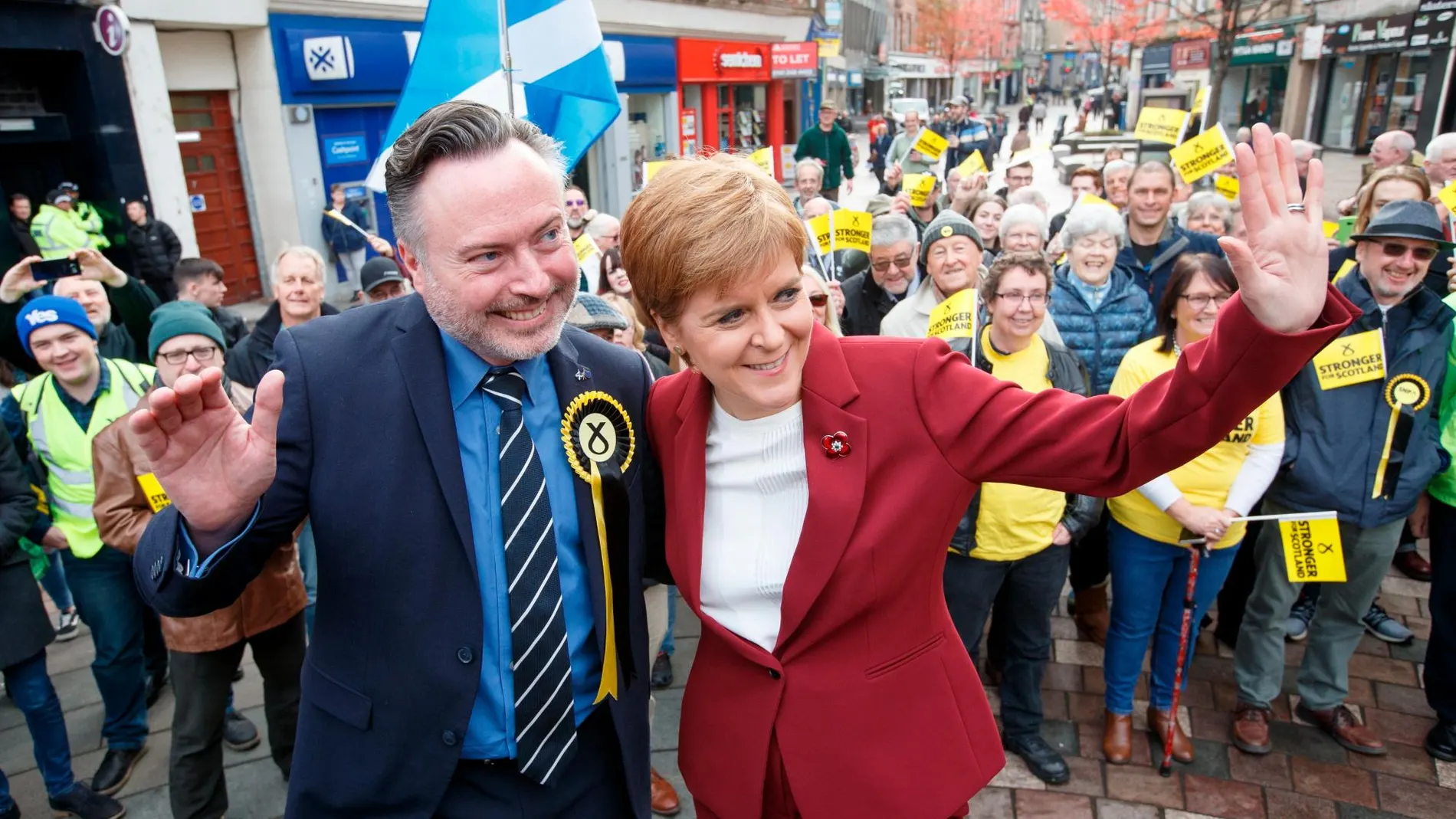 La ministra principal de Escocia, Nicola Sturgeon, participa en un acto de campaña en Stirling el pasado miércoles