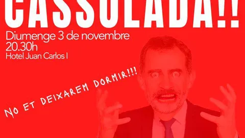 Cartel de Arran y los CDR para llamar al boicot al Rey
