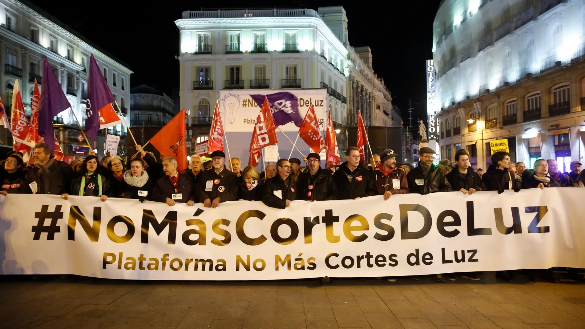 Una manifestación contra la pobreza energética (foto de archivo)