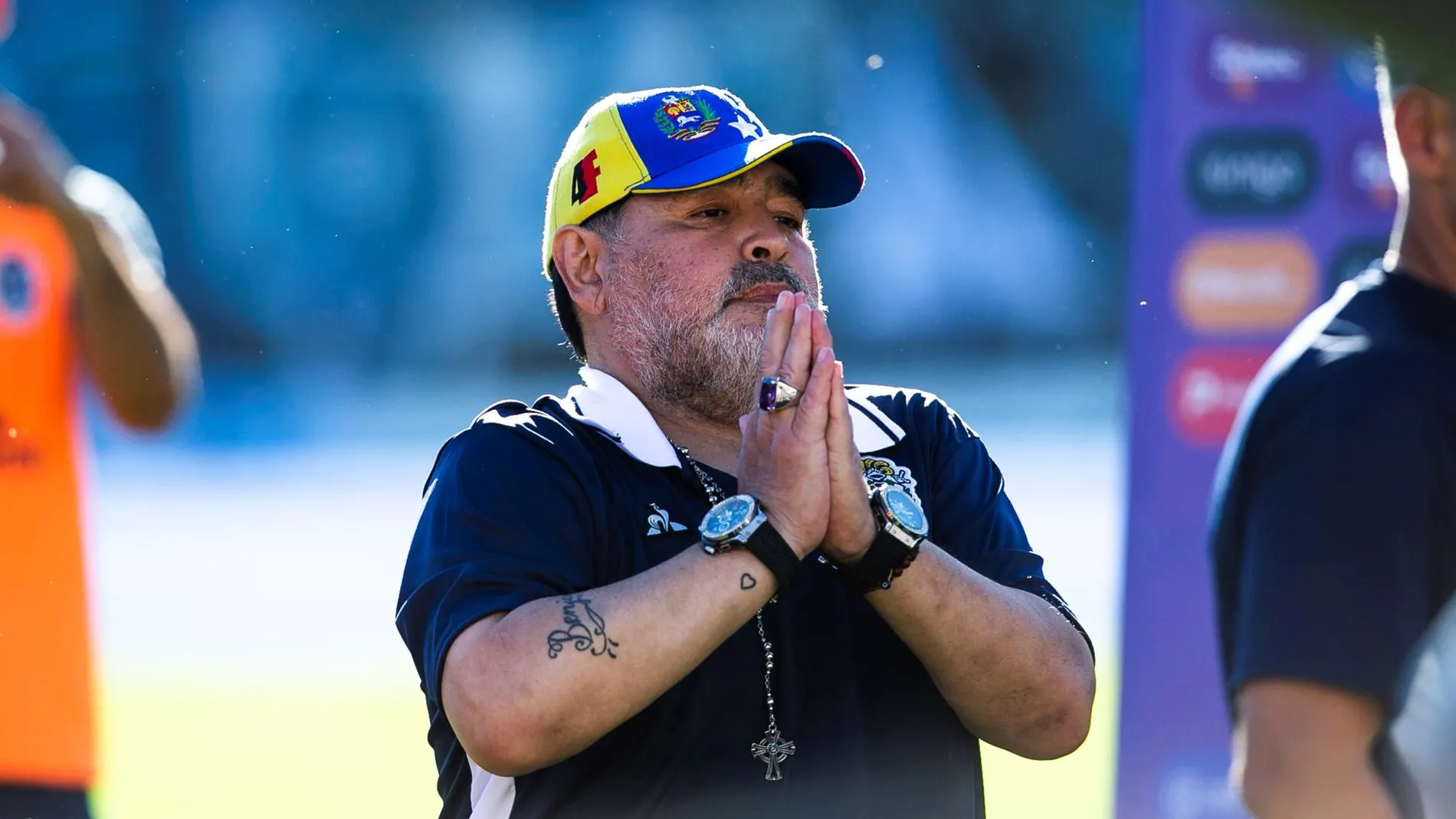 Diego Maradona, en su última etapa como entrenador de Gimnasia.