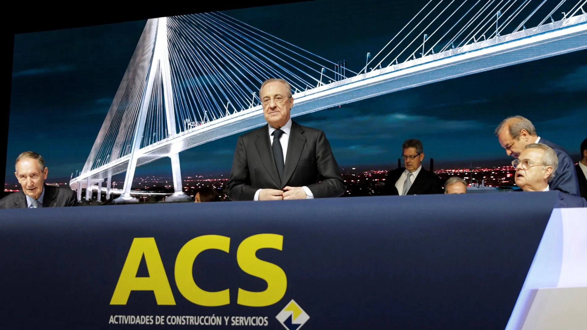 Florentino Pérez, presidente de ACS, durante la última junta de accionistas