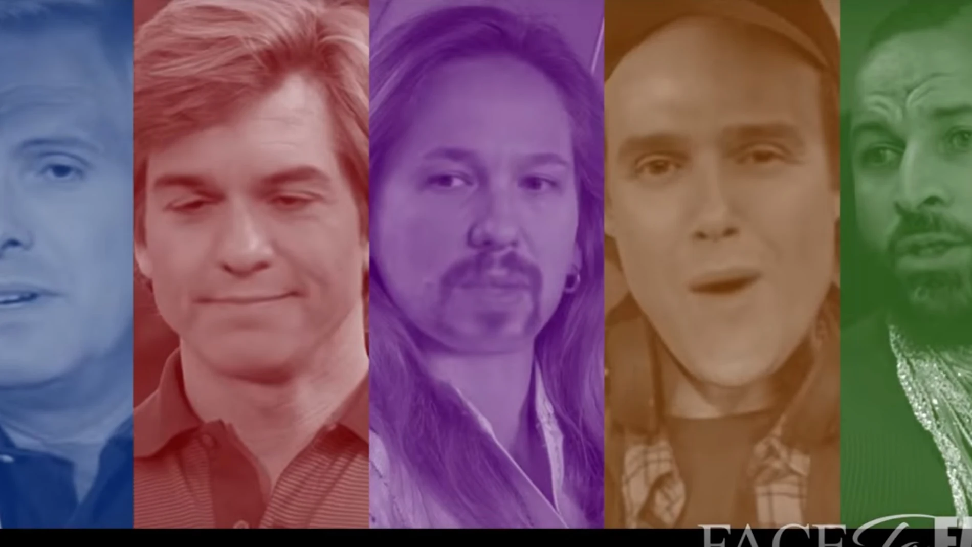Captura de los cinco políticos que aparecen en el deepfake