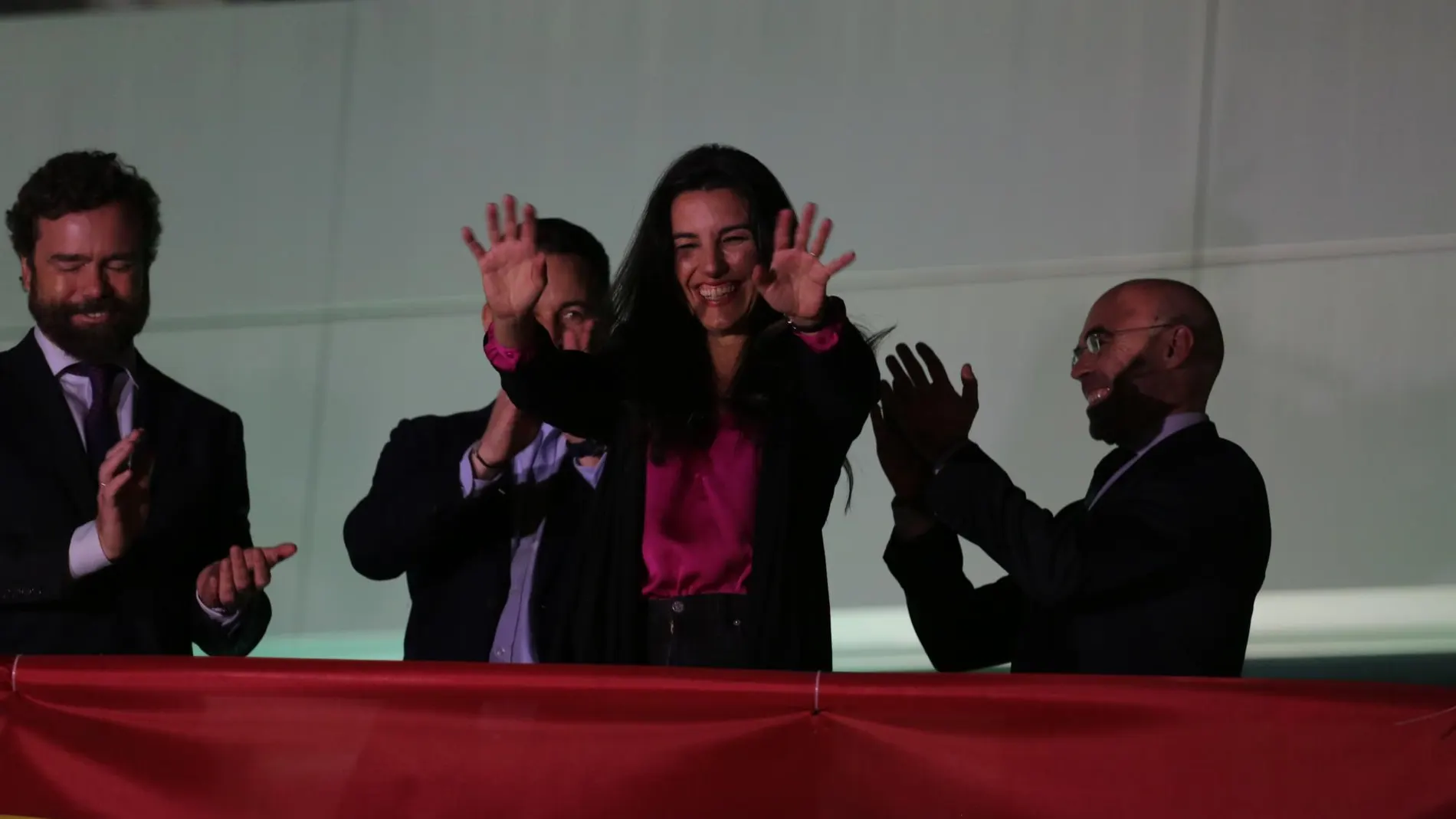 Rocío Monasterio, anoche, tras conocer los resultados electorales