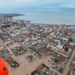 Vista aérea de cómo quedó el municipio murciano de Los Alcázares tras las inundaciones causadas por las fuertes lluvias en 2016