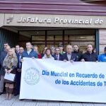 Minuto de silencio para recordar a las víctimas de los accidentes de tráfico en el Centro de Gestión de Tráfico de Valladolid